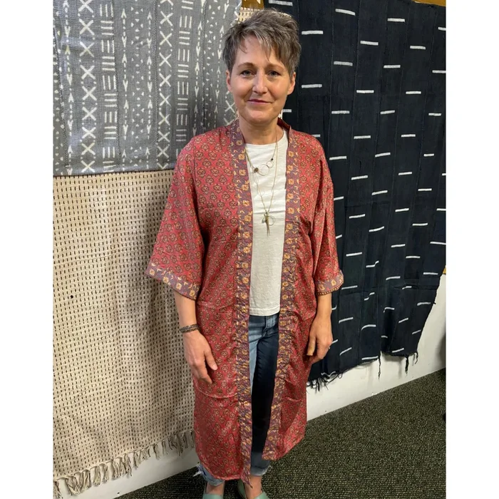 Long Silk Kimono Jacket | 100% Silk Multiple Styles One Size