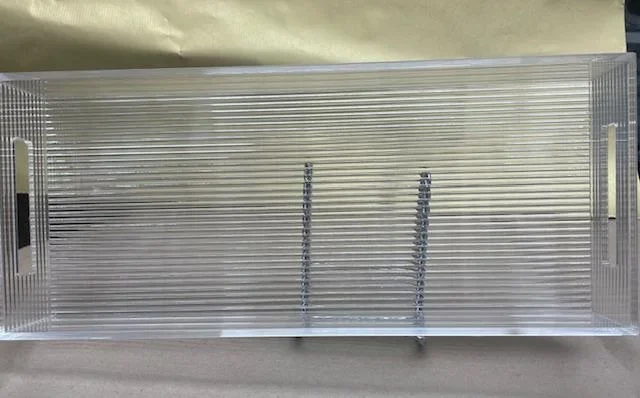 Lucite By Design Clear RibbedChallah/Anything Tray