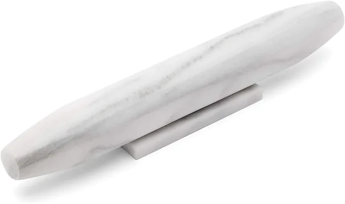 Marble French Rolling Pin – Tapered with Cradle