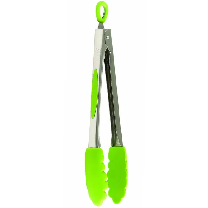 Mastrad 12‘‘ Stainless And Silicone Tongs – Green