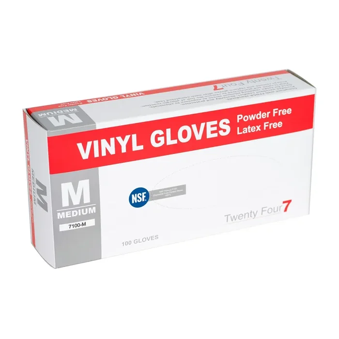 Medium Powder Free Vinyl Gloves – 1000 / CS