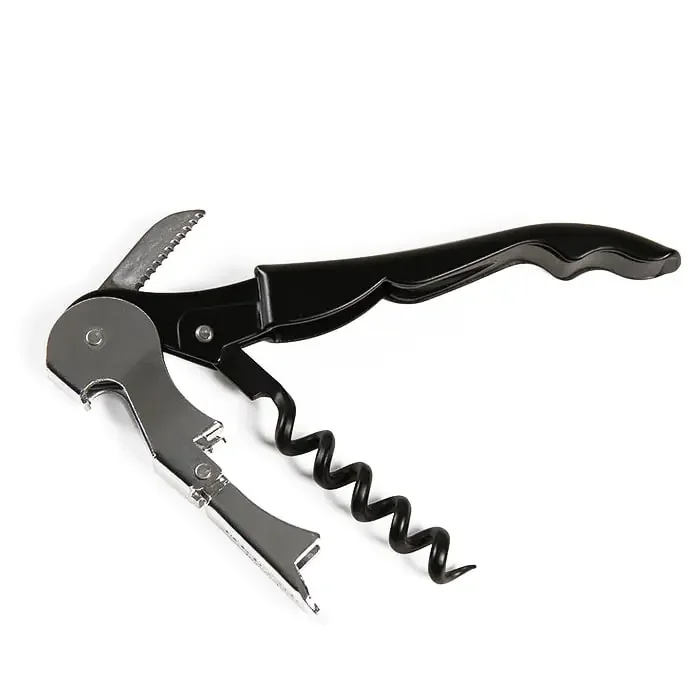 Mercer Culinary M33082 Steel Black Waiter Corkscrew