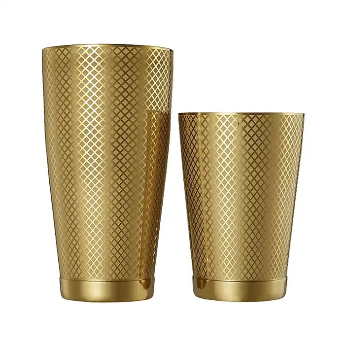 Mercer Culinary M37200GD Gold 28 / 18 Ounce Shaker Set