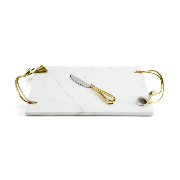 Michael Aram Calla Lily Cheese Board with Knife