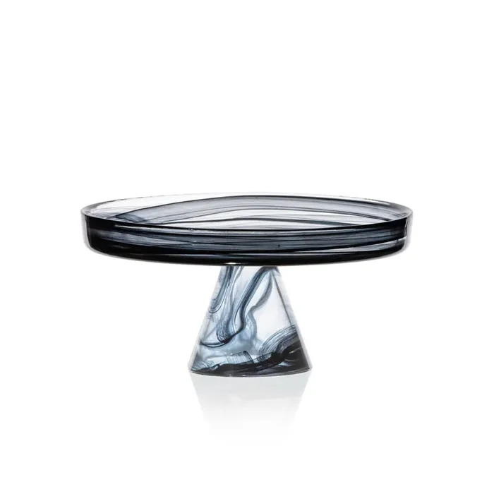 Mikasa 1405F-1587-43 Asos Black Footed 8.27″ Glass Plate – 4 / CS
