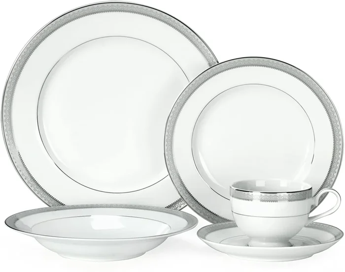 Mikasa Platinum Crown 40-Piece Dinnerware Set, Service for 8