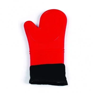 Mitaine de four en silicone rouge 15po