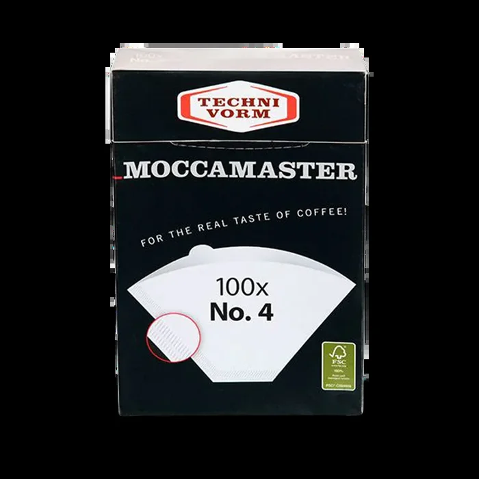 Moccamaster #4 White Paper Coffee Filters, Box of 100
