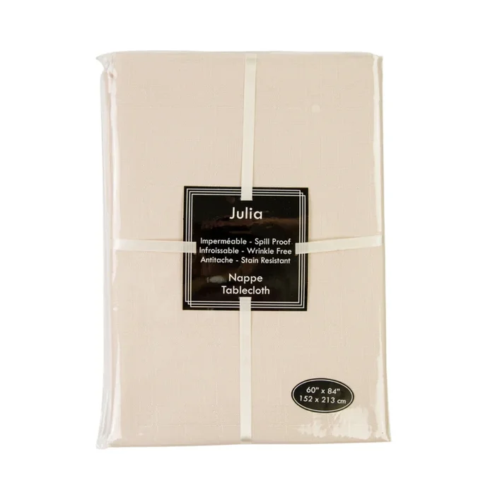Nappe rectangulaire beige Julia 60 x 84 po