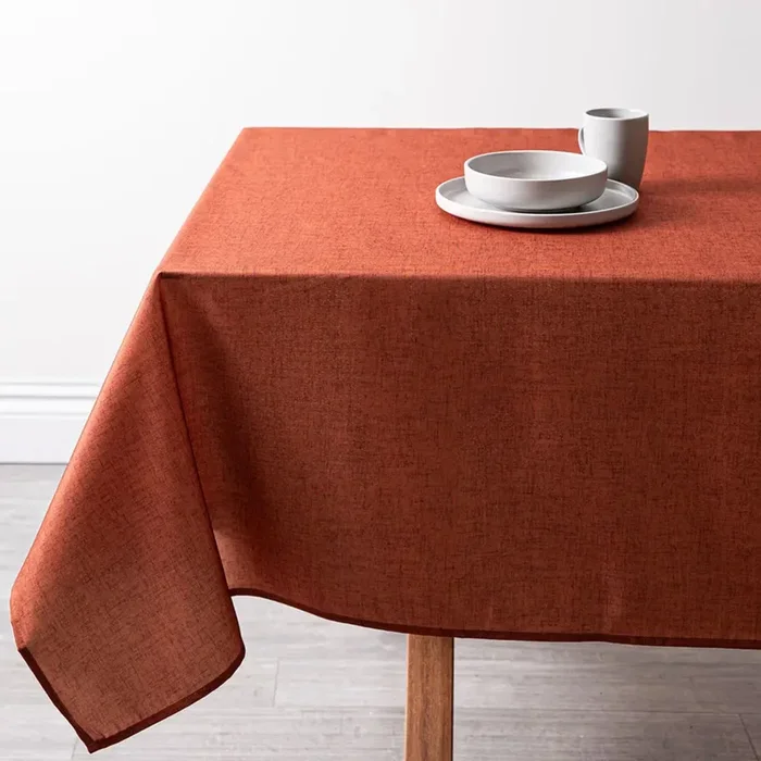 Nappe rectangulaire en polyester Orange 148×320″