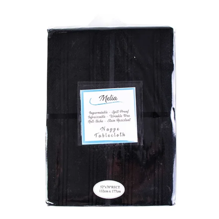 Nappe rectangulaire noire Julia 60 x 120 po