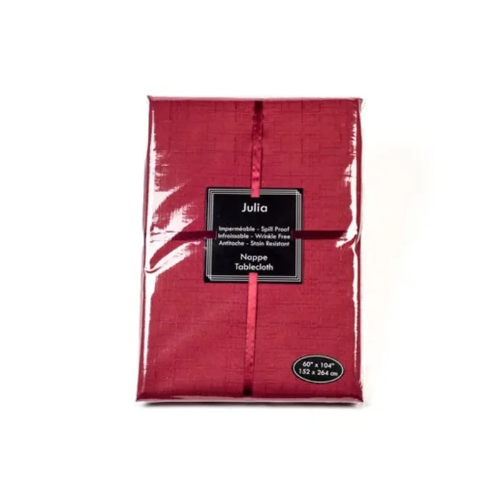 Nappe rectangulaire rouge Julia 60 x 104 po