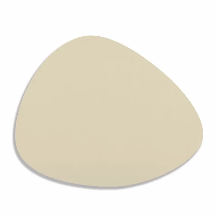 Napperon en forme de pierre en cuir Beige