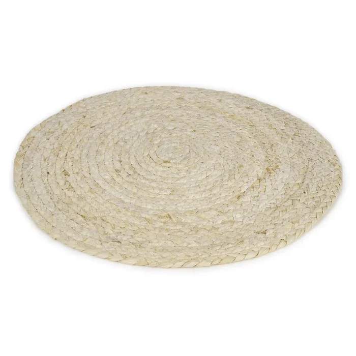 Napperon rond en rotin naturel