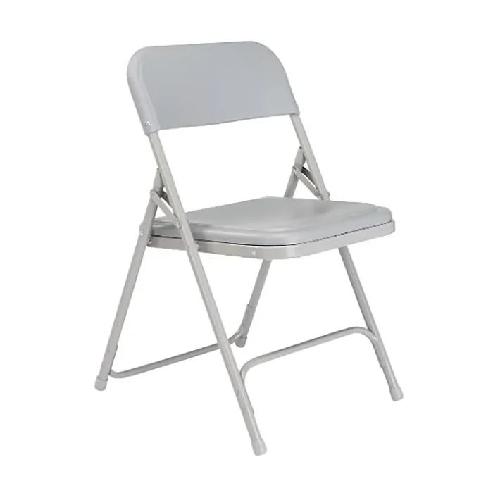 National Public Seating 802 Gray Folding Plastic Chair – 4 / CS