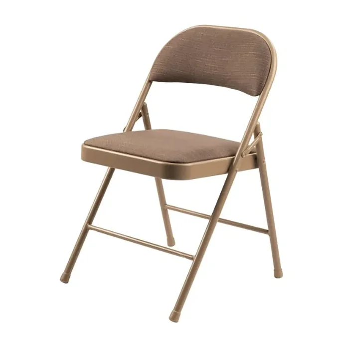 National Public Seating 973 Brown Fabric Padded Folding Chair – 4 / CS