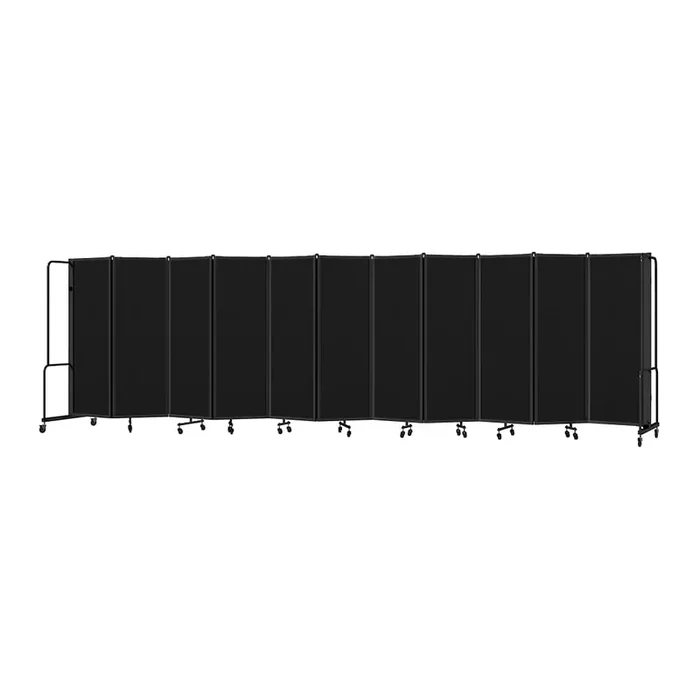 National Public Seating RDX6-11PT10 Black 11-Section 6‘ Room Divider