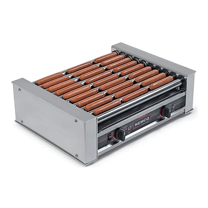 Nemco 8027-SLT 120V 27 Capacity Slant Hot Dog Roller Grill