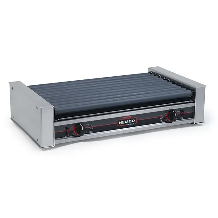 Nemco 8045W 120V Wide 45 Capacity Hot Dog Roller Grill