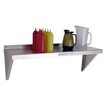 New Age 1126 Aluminum 12 x 48″ Solid Wall Mounted Shelf