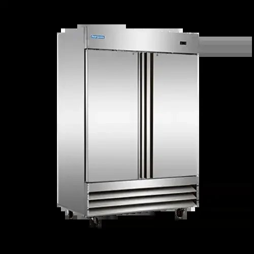 Norpole NP2F 54.00‘‘ Bottom Mounted 2 Section Solid Door Reach-In Freezer
