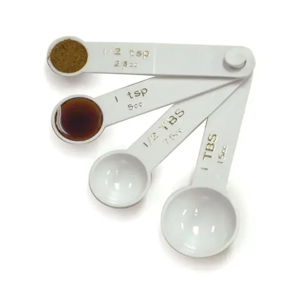 Norpro 3041W Four Piece Plastic Measuring Spoon Set
