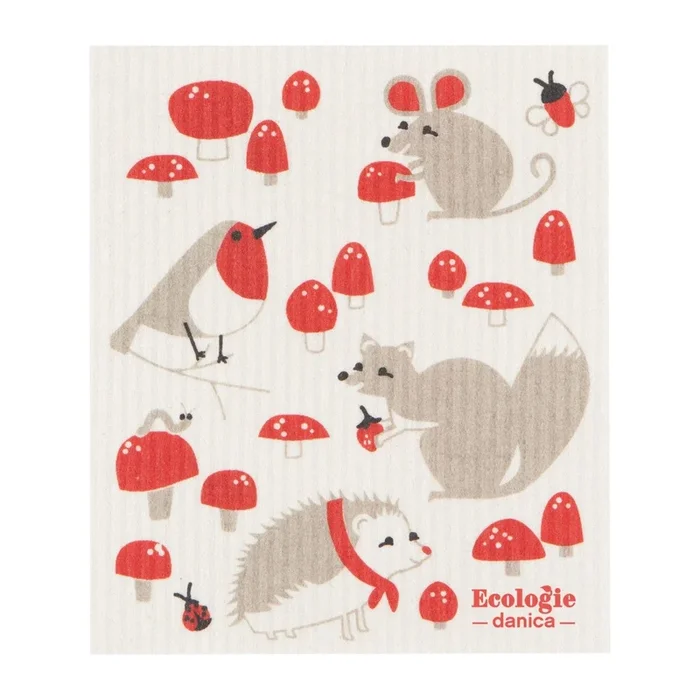 Now Designs Swedish Dish Cloth Toadstool Time