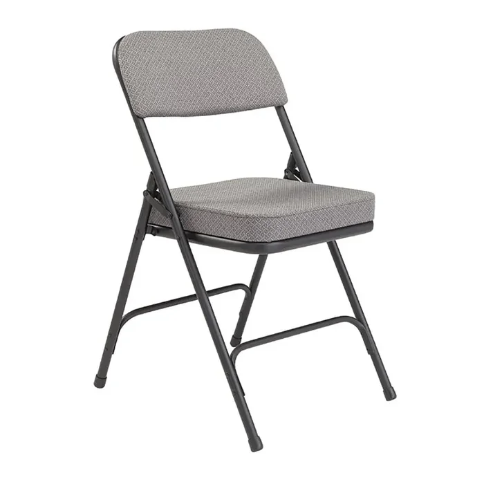 NPS 3212 Charcoal Gray 3200 Series Fabric Folding Chair – 2 / PK