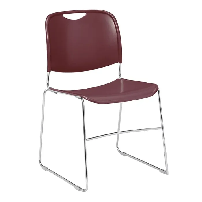NPS 8508 8500 Series Wine Compact Plastic Stack Chair