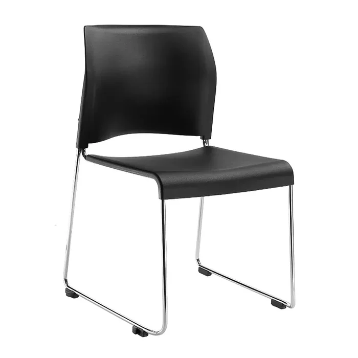 NPS 8810-11-10 Black Plastic Cafetorium Stack Chair
