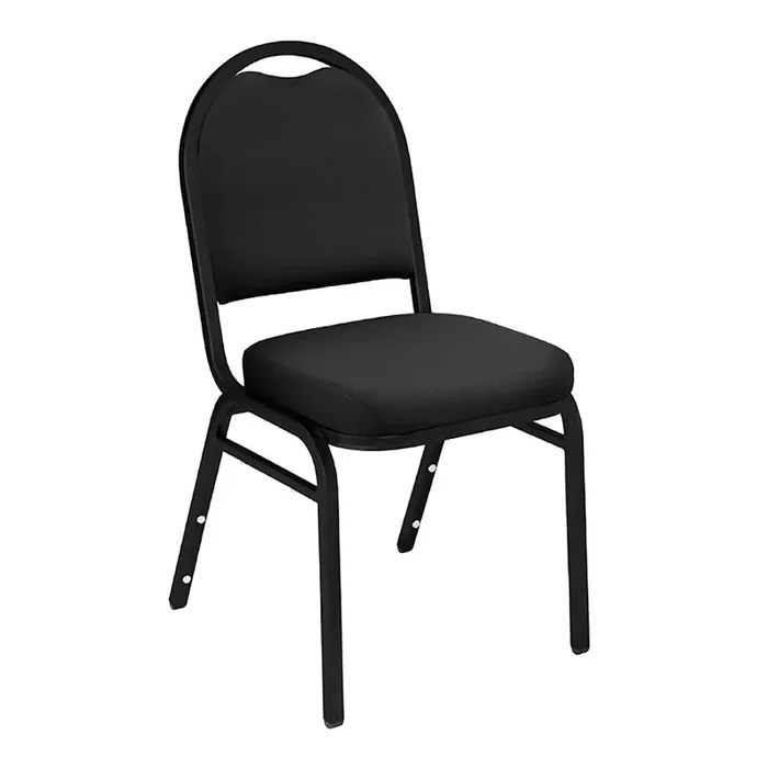 NPS 9260-BT 9200 Series Ebony Black Premium Fabric Stack Chair