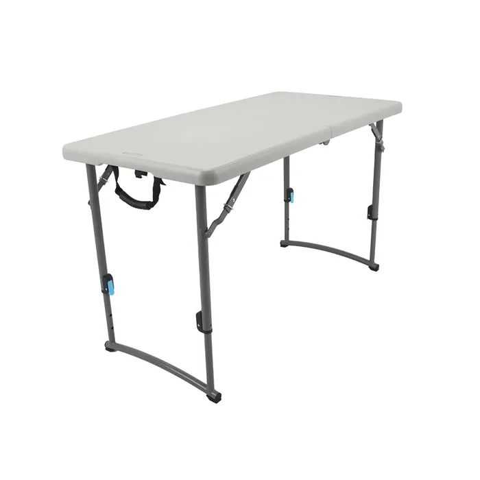 NPS BFHT-2448A White Plastic Fold In Half Picnic Table