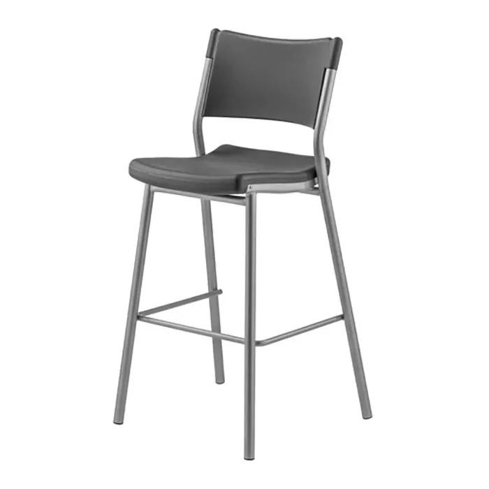 NPS CTS30 Charcoal Slate Top/Silver Frame Cafe Stool