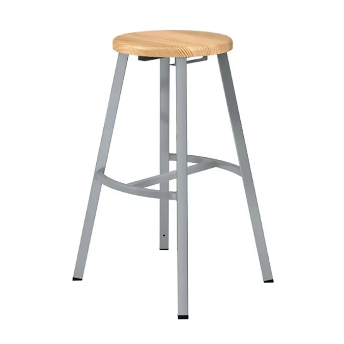 NPS TTSG30-BB Grey Frame 30″ Stool with Wood Seat – 2 / CS