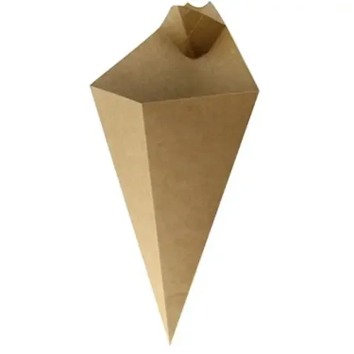 PackNWood 210CONFR2KR Kraft Paper 8 Ounce Cone with Cup – 500 / CS