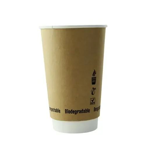 PacknWood 210GCDW16K Double Wall Kraft Compostable Paper Cup