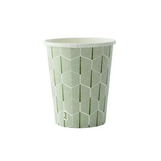 PacknWood 210GCLEAF86 Leaf design paper cup