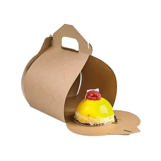 PacknWood 210HCK106 Kraft High Cake box with handle