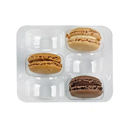 PacknWood 210MACINS6 Insert for 6 Macarons (2×3) with Clip Closure