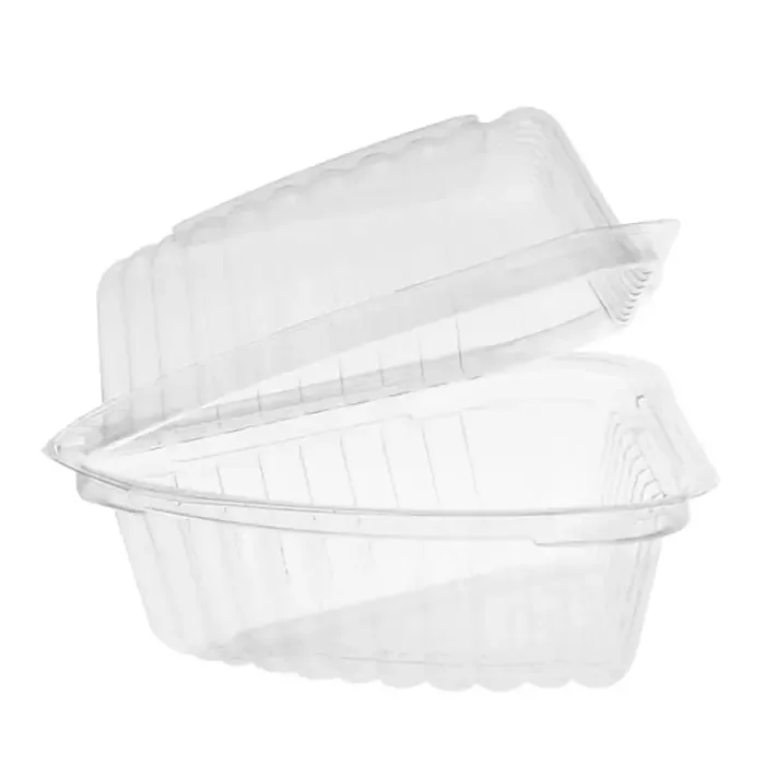 Pactiv 10803 Clear Hinged Pie Slice Container – 250 / CS