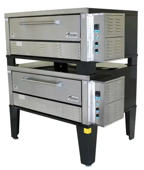Peerless CE52BESC – Electric Bake Pizza Ovens with Two 12″ High Decks and 42″W x 32″D Steel Deck Interior