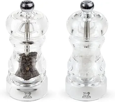 Peugeot Nancy Acrylic Pepper & Salt Mill Set – 12cm/5″