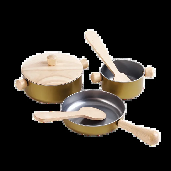 PlanToys Toddler Toy Cooking Utensil Set