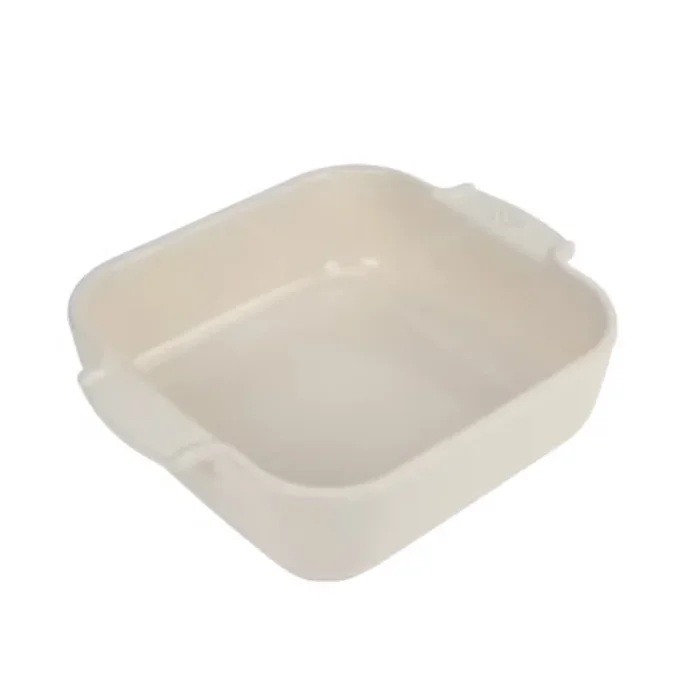 Plat carré en céramique Appolia Écru 21 cm – Peugeot