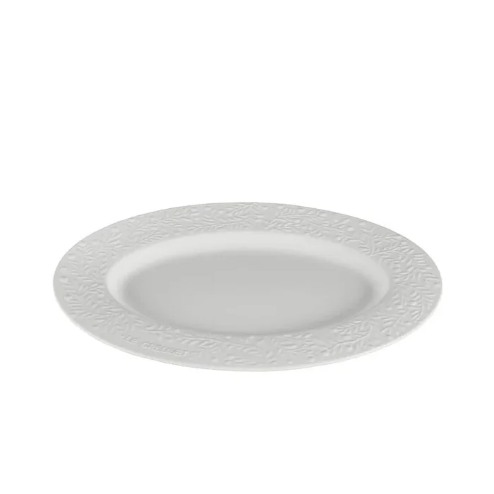 Plateau de service en grès Branche d’olivier 25.5cm – Le Creuset