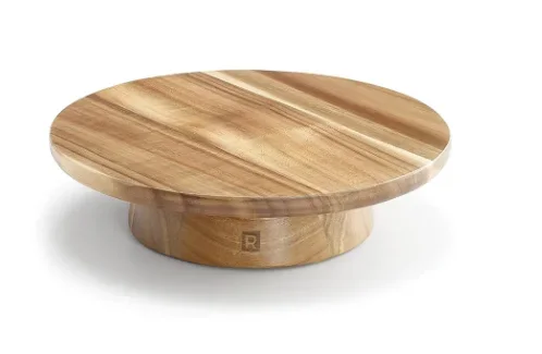 Plateau de service tournant pour gâteau en bois d’acacia – Ricardo