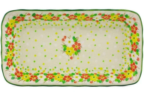 Platter 9″ Peaceful Periwinkle Theme UNIKAT