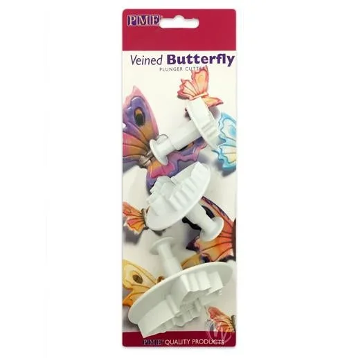 PME 3pc Veined Butterfly Plunger Cutter Set