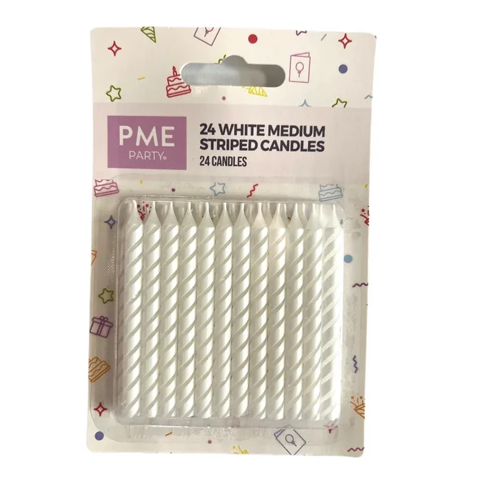PME Striped Candles 24pk