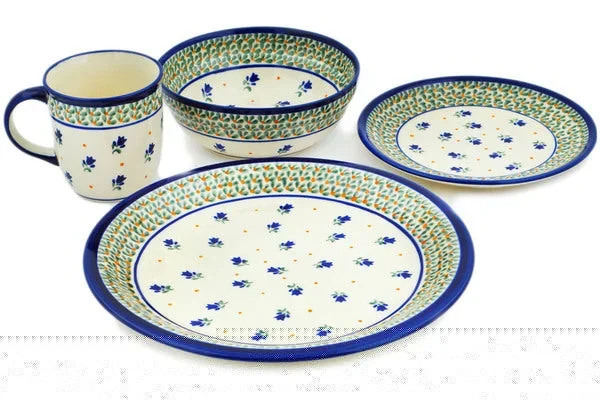 Polish Pottery 11″ Place Setting Violet Tulips